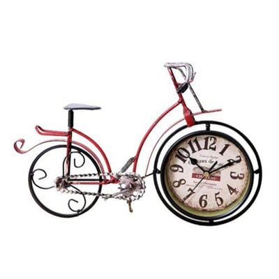 80%-os akciós akció!! Retro Vintage Silent Iron Bike Kerékpár óra Otthoni Iroda nappali asztali dekoráció