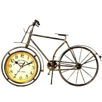 80%-os akciós akció!! Retro Vintage Silent Iron Bike Kerékpár óra Otthoni Iroda nappali asztali dekoráció