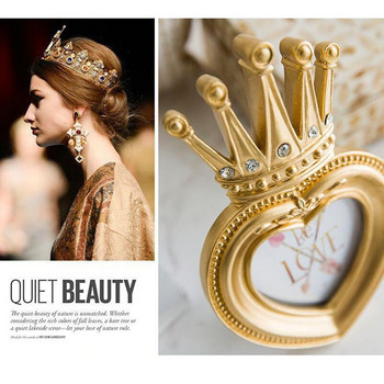 Κορνίζα φωτογραφιών Creative European Style Γαλλικό Retro Crown Συνδυασμός Κορνίζας 3 ιντσών Επίχρυση Ρητίνη Κορνίζα Πολυτελής διακόσμηση Κορνίζα
