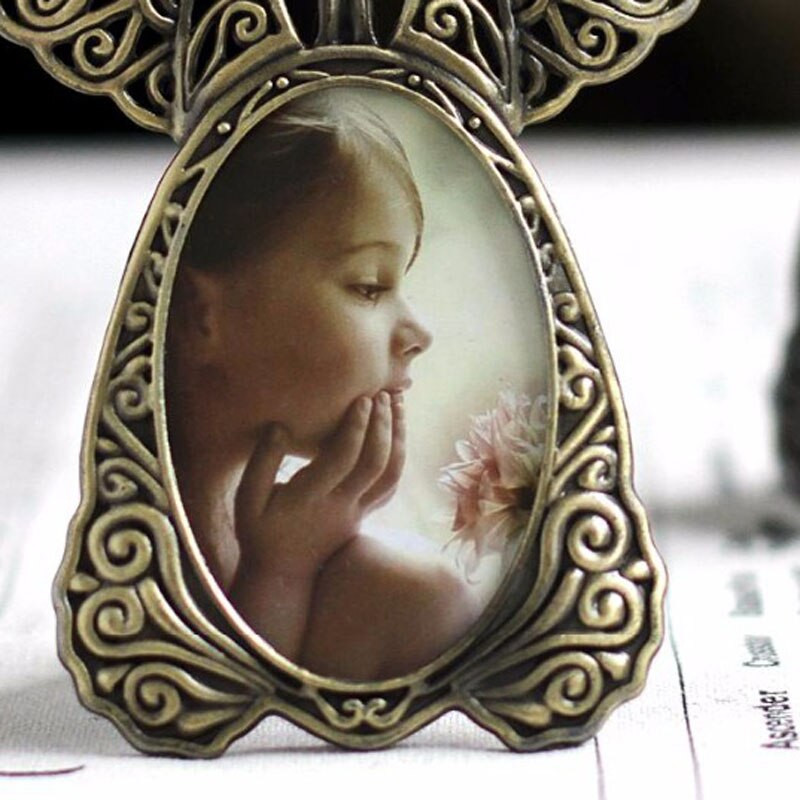 Stil modern Înger în formă de gol Ramă foto de epocă, culoare argintie, auriu, decorațiuni pentru casă, cadru foto, ornamente de birou rafinate