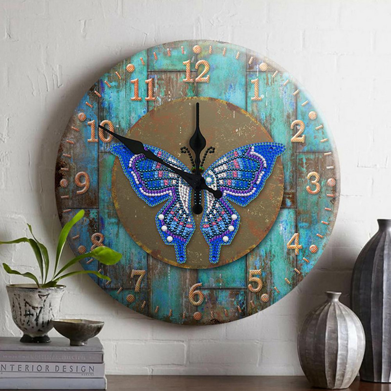 Ceas de perete cu aplicație largă Fier decorativ, în culori vii, cu ceas elegant, pentru decorarea camerei de zi