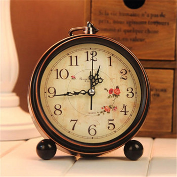 Vintage ρολόι Aralm Επιτραπέζιο ρολόι τοίχου Ρετρό διακοσμητικό ρολόι για το σπίτι σε αγροτικό στυλ