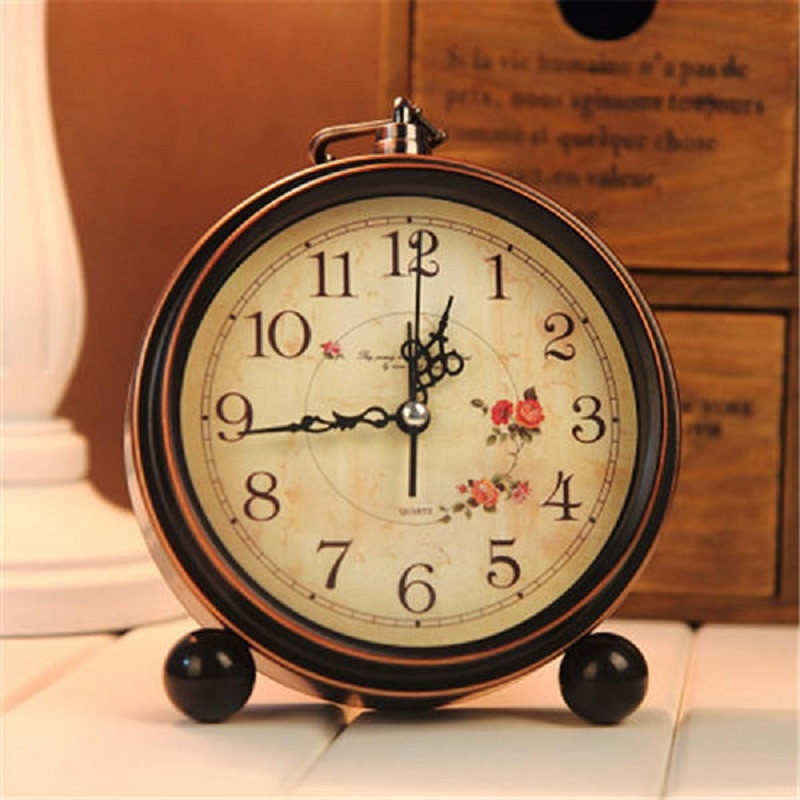 Ceas Aralm de epocă Ceas de perete de masă pentru birou Ceas decorativ decorativ în stil rural retro