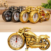Retro motoros asztali óra Kreatív motorkerékpár mintás ébresztőóra Kreatív otthoni születésnapi ajándék óra Otthoni szoba asztali dekoráció