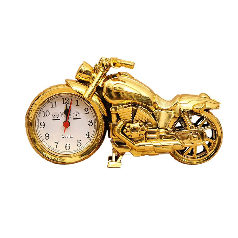 Retro motoros asztali óra Kreatív motorkerékpár mintás ébresztőóra Kreatív otthoni születésnapi ajándék óra Otthoni szoba asztali dekoráció