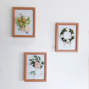 Ins Τεχνητό λουλούδι Κορνίζα φωτογραφιών 7 ιντσών 3D αυτοκόλλητα στον τοίχο Αιώνιο λουλούδι Επιφάνεια εργασίας σπιτιού Μικρά στολίδια που μπορούν να βάλουν φωτογραφίες 1 ΤΕΜ