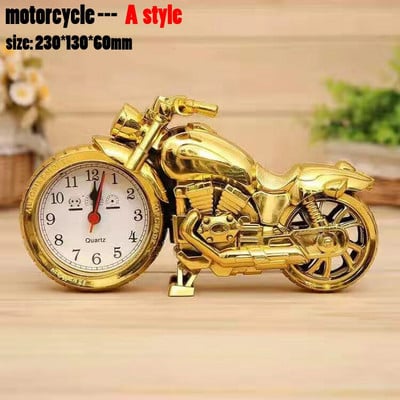 Kreatív Retro motorkerékpár modell Ébresztőóra Divat Lakásdekoráció Kézműves 3D Vasúti Motor figurák Lakásdekor Kellékek ajándékok