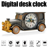 Starinski automobilski budilnik Stolni stolni plastični analogni budilnik za djecu Poklon za prijatelje Dekoracija stola za spavaću sobu