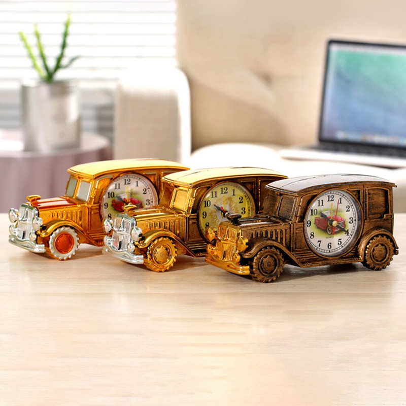 Starinski automobilski budilnik Stolni stolni plastični analogni budilnik za djecu Poklon za prijatelje Dekoracija stola za spavaću sobu