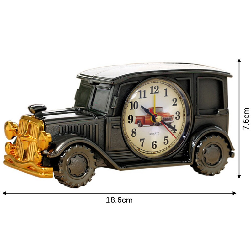 Starinski automobilski budilnik Stolni stolni plastični analogni budilnik za djecu Poklon za prijatelje Dekoracija stola za spavaću sobu