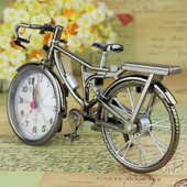 Ceas cu alarmă de masă creativ, cu cifre arabe de epocă, în formă de bicicletă, decor pentru casă, pentru decorarea camerei, pentru birou. Artizanat