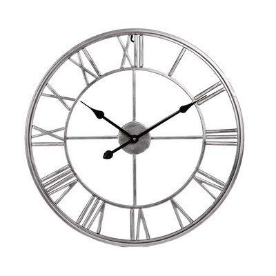 Ceas de perete 3D Personalitate Creativă Camera de zi Loft Cafenea Fier Pandantiv Decor Silențios Retro 16 inch Autocolante Metal Numerele romane