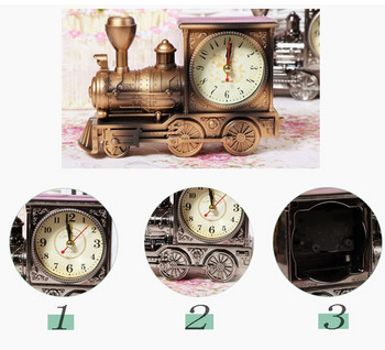 Часовник с класически дизайн Моден будилник Творчески подарък за декорация на дома Моторно влакче Всекидневна Бар бюро Кварцов часовник