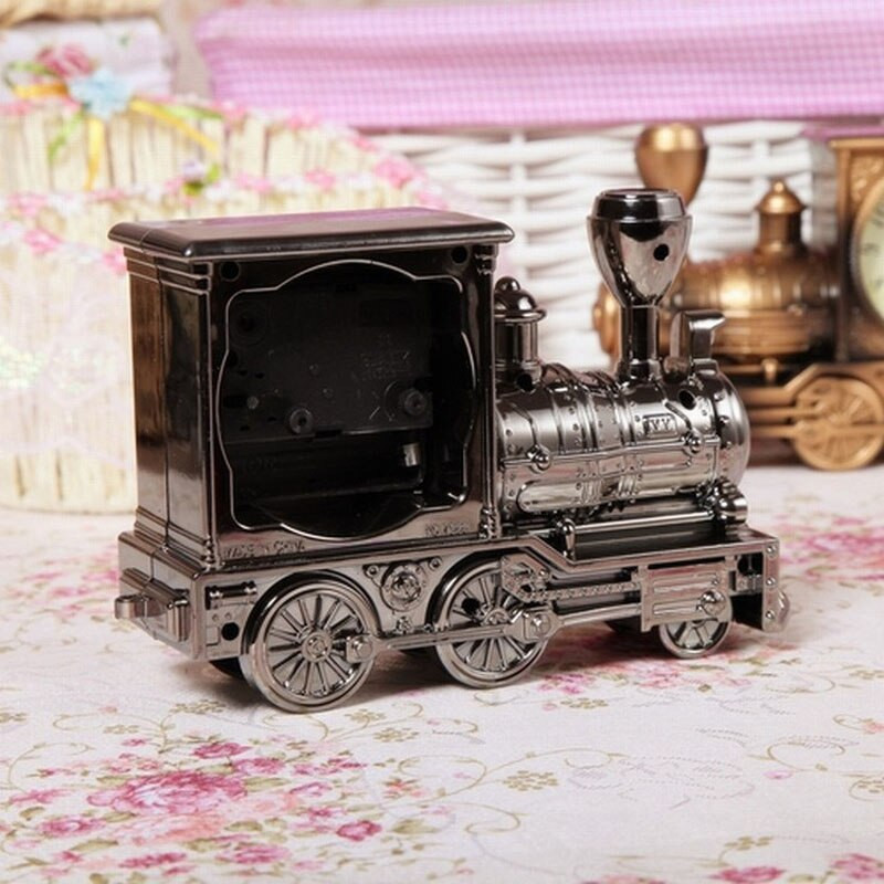 Ceas cu design clasic Ceas cu alarmă la modă Cadou creativ pentru decorarea casei Tren cu motor Sufragerie Birou bar Ceas cu cuarț