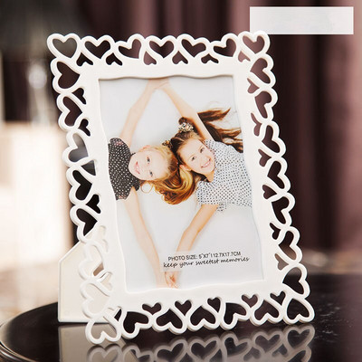 Dramblio kaulo baltos spalvos nuotraukų rėmeliai rašomajam stalui, vaikų kūdikio nuotraukų rėmeliai šeimos svetainei ir vestuvių stalo dekoravimui nuotraukų rėmeliai