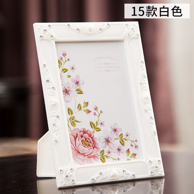 Dramblio kaulo baltos spalvos nuotraukų rėmeliai rašomajam stalui, vaikų kūdikio nuotraukų rėmeliai šeimos svetainei ir vestuvių stalo dekoravimui nuotraukų rėmeliai