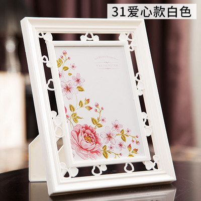 Dramblio kaulo baltos spalvos nuotraukų rėmeliai rašomajam stalui, vaikų kūdikio nuotraukų rėmeliai šeimos svetainei ir vestuvių stalo dekoravimui nuotraukų rėmeliai