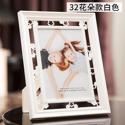 Dramblio kaulo baltos spalvos nuotraukų rėmeliai rašomajam stalui, vaikų kūdikio nuotraukų rėmeliai šeimos svetainei ir vestuvių stalo dekoravimui nuotraukų rėmeliai