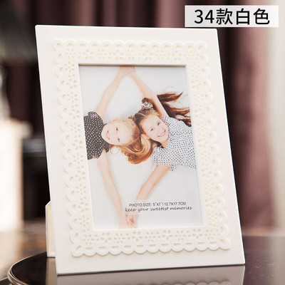 Dramblio kaulo baltos spalvos nuotraukų rėmeliai rašomajam stalui, vaikų kūdikio nuotraukų rėmeliai šeimos svetainei ir vestuvių stalo dekoravimui nuotraukų rėmeliai