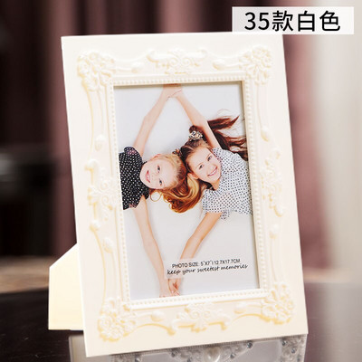 Dramblio kaulo baltos spalvos nuotraukų rėmeliai rašomajam stalui, vaikų kūdikio nuotraukų rėmeliai šeimos svetainei ir vestuvių stalo dekoravimui nuotraukų rėmeliai