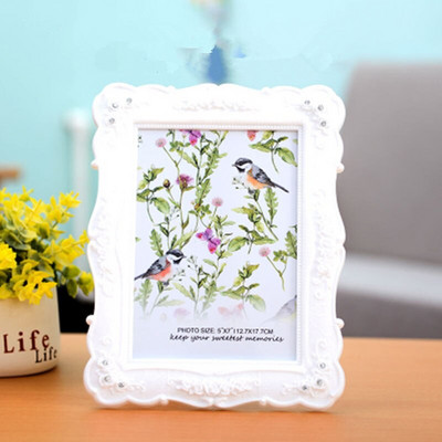 Dramblio kaulo baltos spalvos nuotraukų rėmeliai rašomajam stalui, vaikų kūdikio nuotraukų rėmeliai šeimos svetainei ir vestuvių stalo dekoravimui nuotraukų rėmeliai