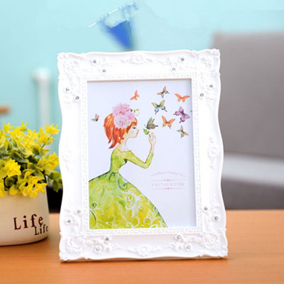 Dramblio kaulo baltos spalvos nuotraukų rėmeliai rašomajam stalui, vaikų kūdikio nuotraukų rėmeliai šeimos svetainei ir vestuvių stalo dekoravimui nuotraukų rėmeliai