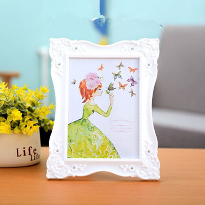 Dramblio kaulo baltos spalvos nuotraukų rėmeliai rašomajam stalui, vaikų kūdikio nuotraukų rėmeliai šeimos svetainei ir vestuvių stalo dekoravimui nuotraukų rėmeliai