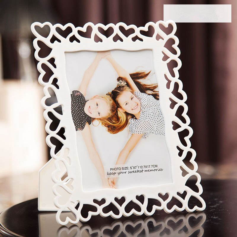 Dramblio kaulo baltos spalvos nuotraukų rėmeliai rašomajam stalui, vaikų kūdikio nuotraukų rėmeliai šeimos svetainei ir vestuvių stalo dekoravimui nuotraukų rėmeliai