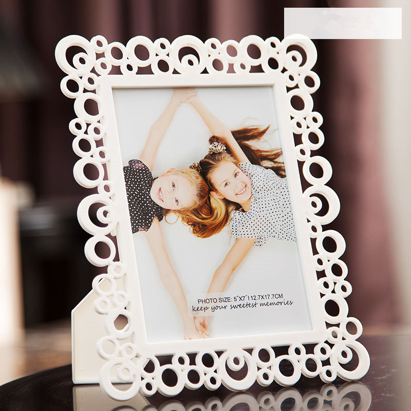 Dramblio kaulo baltos spalvos nuotraukų rėmeliai rašomajam stalui, vaikų kūdikio nuotraukų rėmeliai šeimos svetainei ir vestuvių stalo dekoravimui nuotraukų rėmeliai