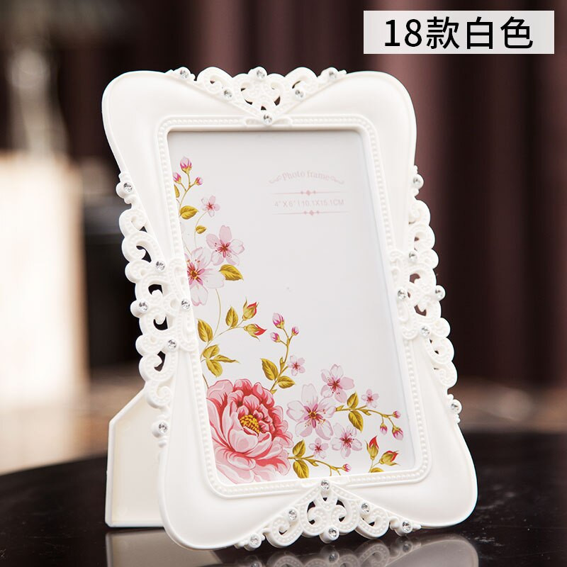 Dramblio kaulo baltos spalvos nuotraukų rėmeliai rašomajam stalui, vaikų kūdikio nuotraukų rėmeliai šeimos svetainei ir vestuvių stalo dekoravimui nuotraukų rėmeliai