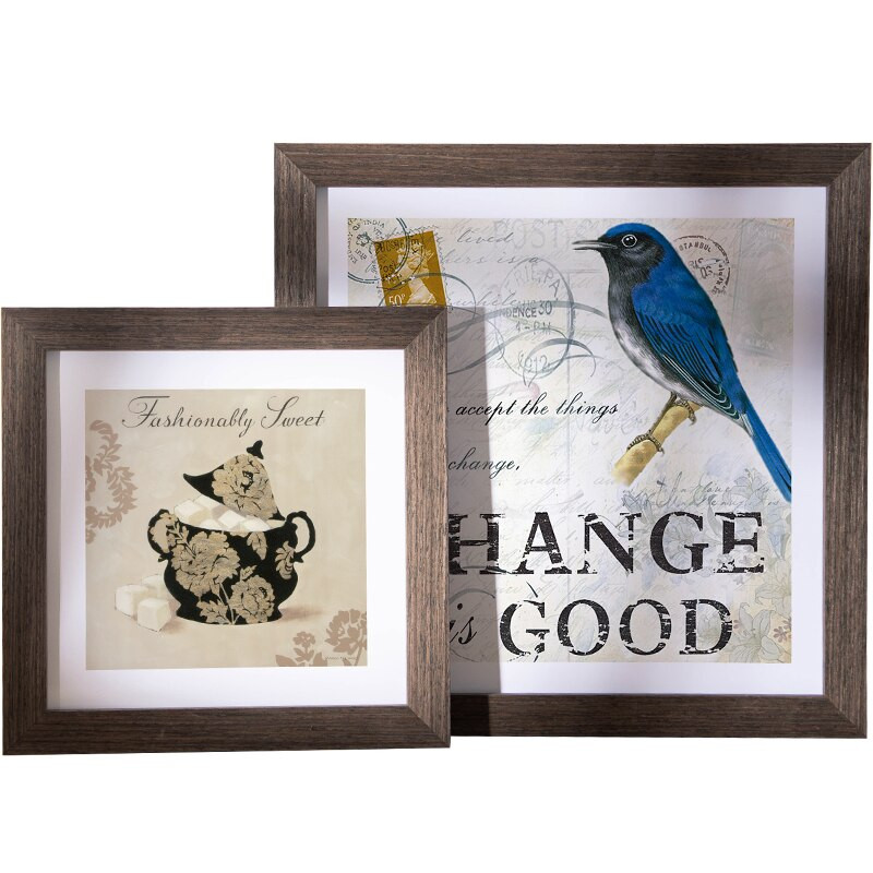 1 db akasztós/asztali képkeret Négyzet alakú asztali díszek Egyszerű fakeret nappalihoz Klasszikus egyszerű képkeretek