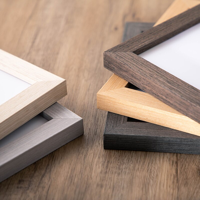 1 db akasztós/asztali képkeret Négyzet alakú asztali díszek Egyszerű fakeret nappalihoz Klasszikus egyszerű képkeretek