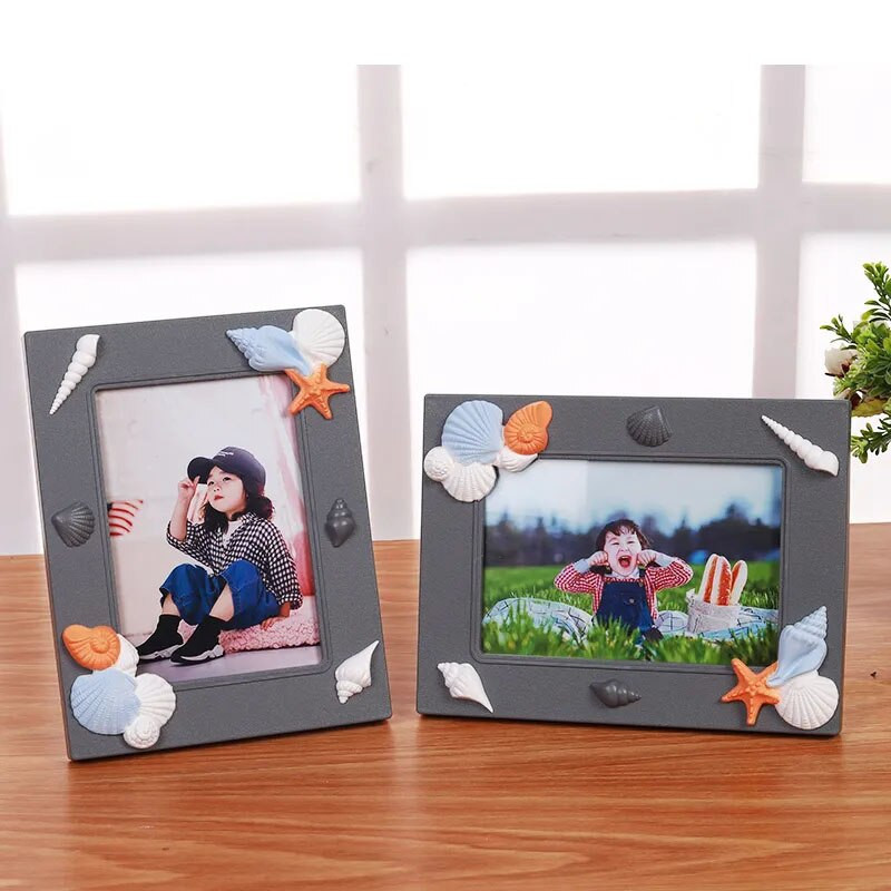 Cadru foto cu urs drăguț pentru creșterea bebelușului Ornament de masă pentru decorarea casei Cadou de Revelion 1 bucată cadru dreptunghiular din plastic