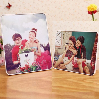 Ramă foto dreptunghiulară transparentă, orizontală, verticală, decorare pentru masă, rame foto din plastic, meserii de birou, cadouri de aniversare pentru copii