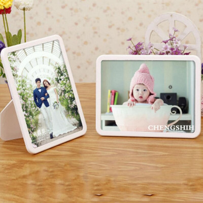 Ramă foto dreptunghiulară transparentă, orizontală, verticală, decorare pentru masă, rame foto din plastic, meserii de birou, cadouri de aniversare pentru copii