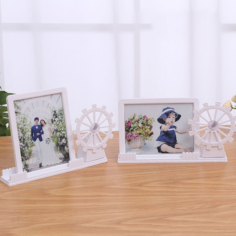 Ramă foto dreptunghiulară transparentă, orizontală, verticală, decorare pentru masă, rame foto din plastic, meserii de birou, cadouri de aniversare pentru copii