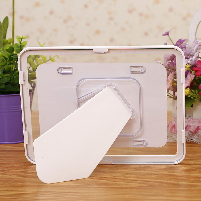 Ramă foto dreptunghiulară transparentă, orizontală, verticală, decorare pentru masă, rame foto din plastic, meserii de birou, cadouri de aniversare pentru copii