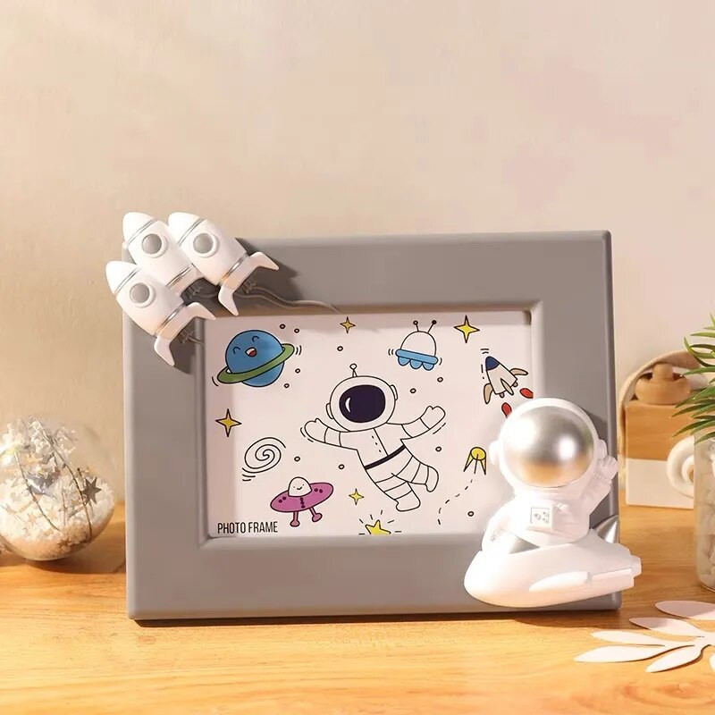 Creative Astronaut Series Photo Home Frame Ornament Decoratiuni pentru birou Camera copiilor Rama foto Rama foto cu desene animate de mare valoare