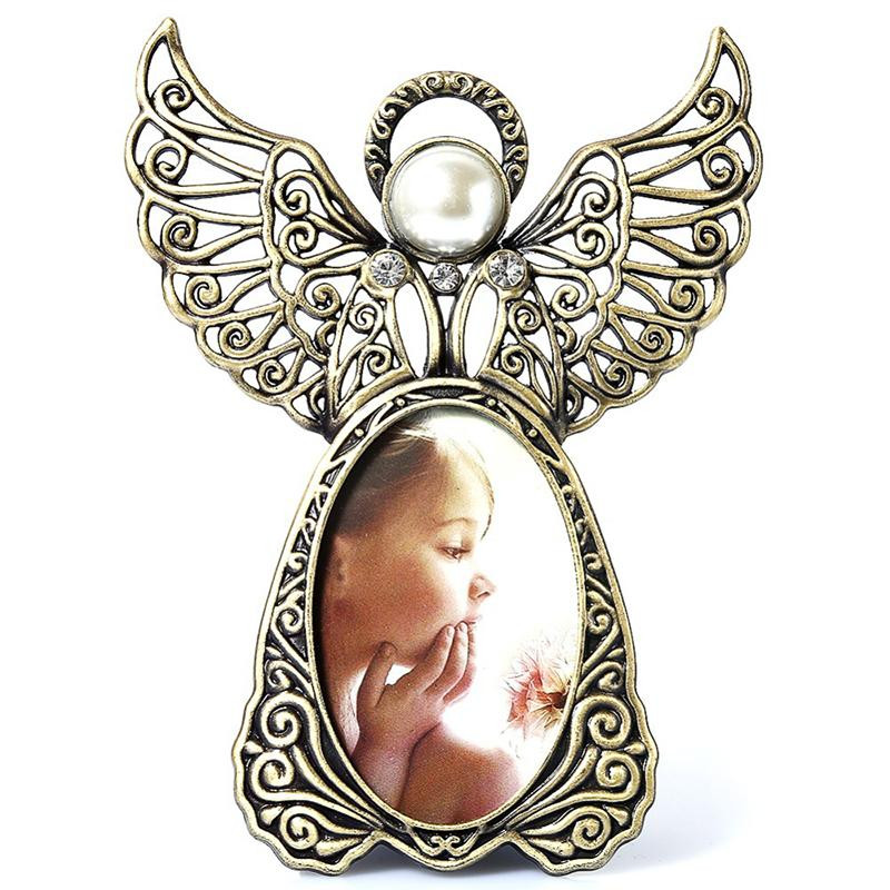 Angel Metal Vintage képkeretek Kreatív ajándékkeretek fényképekhez 2,87 x 1,89 hüvelyk