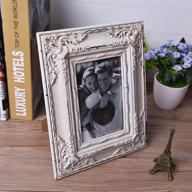 Naujas retro medinis nuotraukų rėmelis 6 colių 7 colių nuotraukų rėmelis medinis darbinis paveikslų rėmelis darbalaukio dekoravimo dovana