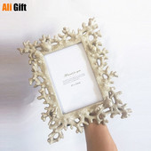 Mediterrán stílusú fotóalbum Kreatív korallhéj kagylógyanta többfunkciós képtanúsítványkeret asztali dekorációk