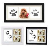 Kisállat kutya macska barkács fotókeret Kézlenyomat lábnyom párnák Érintés nélküli bélyegzőlap Újszülött baba kisállatnyomat emléktárgy