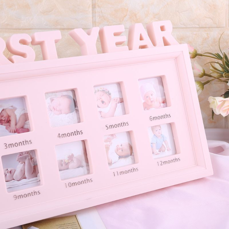 Kūrybiškas „pasidaryk pats“ 0–12 mėnesių kūdikis „MANO PIRMIEJI METAI“ Paveikslėliai Plastikiniai nuotraukų rėmeliai Suvenyrai, skirti prisiminti, kaip vaikai auga atmintis.