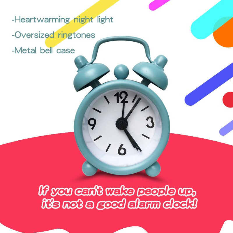 Mini slatka metalna mala budilica Kreativni studentski elektronički sat alarm