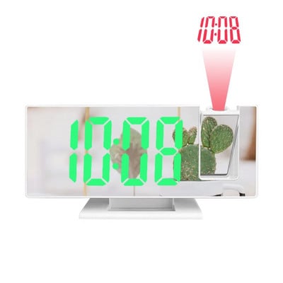 Digitális ébresztőóra LED tükör Elektronikus ébresztőórák Nagy LCD kijelzős Digitális asztali óra naptári hőmérséklettel