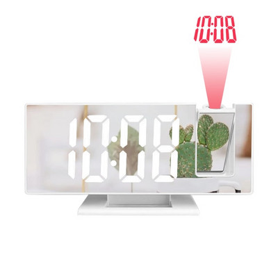 Digitális ébresztőóra LED tükör Elektronikus ébresztőórák Nagy LCD kijelzős Digitális asztali óra naptári hőmérséklettel