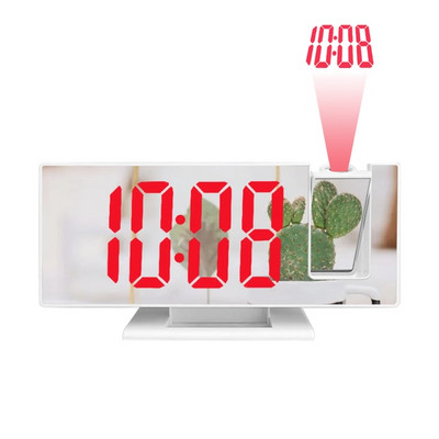 Digitális ébresztőóra LED tükör Elektronikus ébresztőórák Nagy LCD kijelzős Digitális asztali óra naptári hőmérséklettel