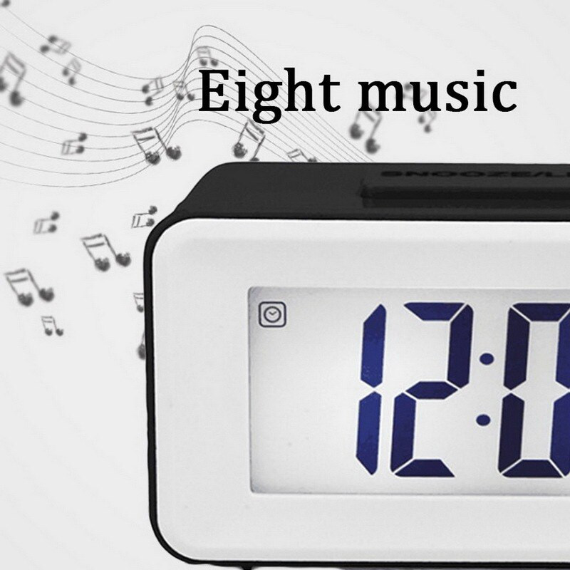 Rašomasis stalas Skaitmeninis laikrodis Stalas Elektroninis laikrodis Garso Valdymas Foninis apšvietimas 24/24 Žadintuvas Skambėjimo melodijos Miegamieji Prie lovos Vaikai Namų dekoras