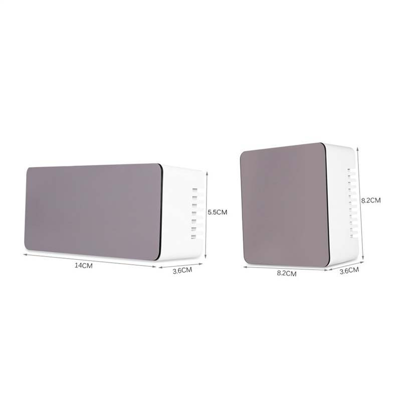 Ceas cu alarmă cu oglindă cu LED Ceas digital Oră amânare Electronică Oră mare Afișare temperatură Mod noapte Ceas pentru decorarea casei