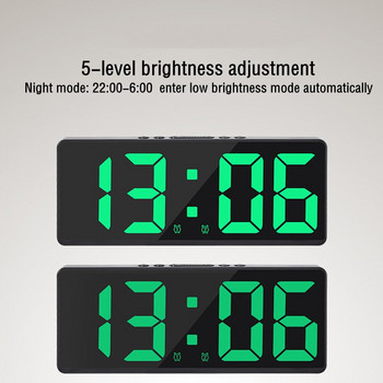Ρολόγια LED Φωνητικός έλεγχος Ψηφιακό Ξυπνητήρι Θερμοκρασία Αναβολή Νυχτερινή λειτουργία Επιτραπέζιο Ρολόι Επιτραπέζιο Ρολόι Ψηφιακό Ρολόι Μεγάλης Οθόνης